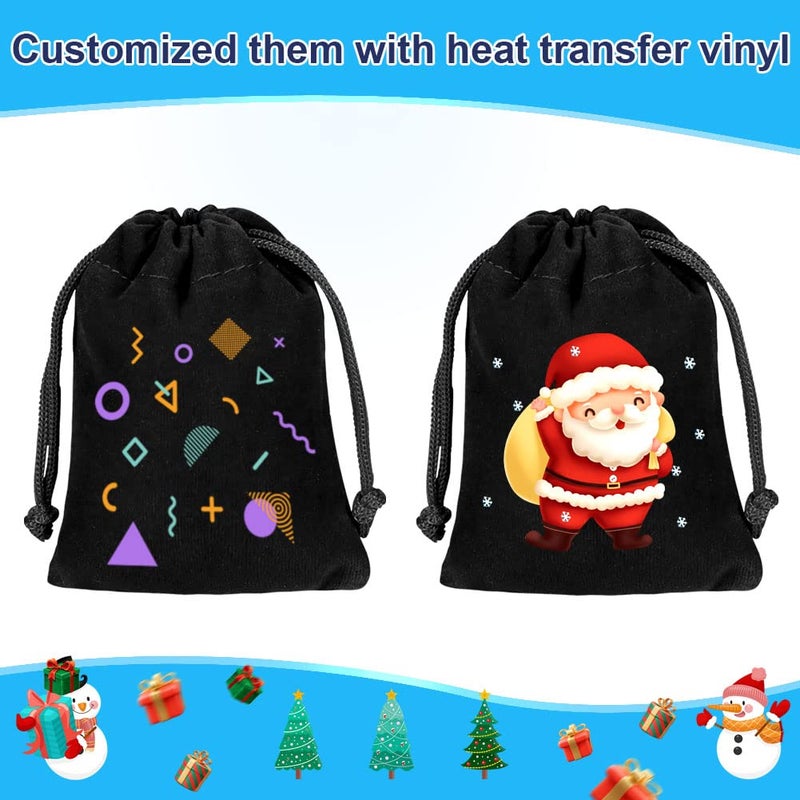 Shintop 10pcs Velvet Drawstring Bags Wedding Gift Bags Velvet Cloth Jewelry Pouches (Black) - Image 4